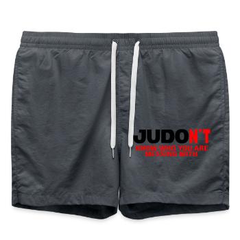 Judo Martial Arts-JUDO Judoka Judo Champion - Swim Trunks - anthracite - Front - AI Model Male 185 light (185cm)