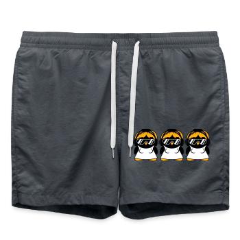 Penguin DJ Girl Women Headphones Sunglasses Team - Swim Trunks - anthracite - Front - AI Model Male 185 light (185cm)