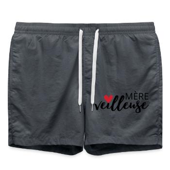 Mère veilleuse cadeau parfait pour Maman - Short de bain - charbon - Devant - AI Model Male 185 light (185cm)