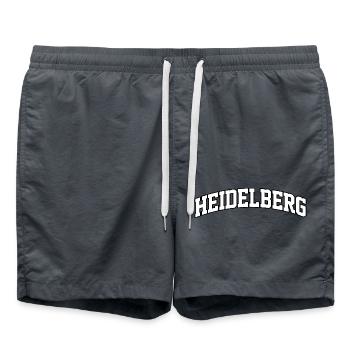 Logo Heidelberg : Design collégial - Short de bain - charbon - Devant - AI Model Male 185 light (185cm)