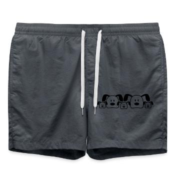 5 Dogs Family Team 3 Children Parents Mom Dad Sweet - Swim Trunks - anthracite - Front - AI Model Male 185 light (185cm)