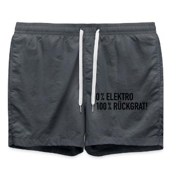 Null Prozent Elektro 100 % Rückgrat - Badeshorts - Anthrazit - Vorne - AI Model Male 185 light (185cm)