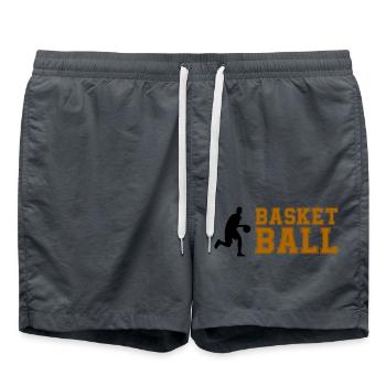 basket-ball - Short de bain - charbon - Devant - AI Model Male 185 light (185cm)