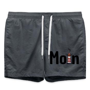 Moin Leuchtturm Möwe - Badeshorts - Anthrazit - Vorne - AI Model Male 185 light (185cm)