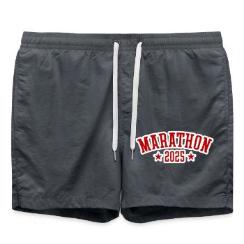 Marathon 2025 - Short de bain - charbon - Devant - AI Model Male 185 light (185cm)