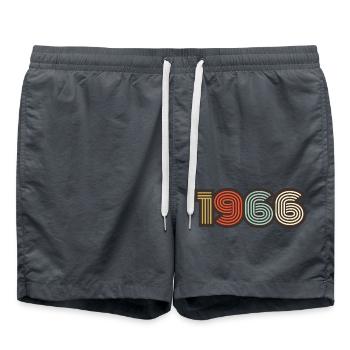 1966 Retro Vintage - Swim Trunks - anthracite - Front - AI Model Male 185 light (185cm)