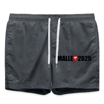 Malle 2025 Palme Urlaub - Badeshorts - Anthrazit - Vorne - AI Model Male 185 light (185cm)