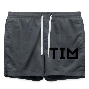 Vorname Tim - Badeshorts - Anthrazit - Vorne - AI Model Male 185 light (185cm)