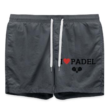 Padel Tennis Paddle Paddle Racket Serve Sports - Swim Trunks - anthracite - Front - AI Model Male 185 light (185cm)