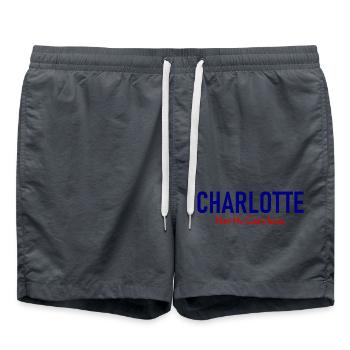 Charlotte - North Carolina - United States of Amer - Swim Trunks - anthracite - Front - AI Model Male 185 light (185cm)