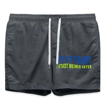 Stuttgart STADT MEINER VÄTER (Vektorgrafik) - Badeshorts - Anthrazit - Vorne - AI Model Male 185 light (185cm)