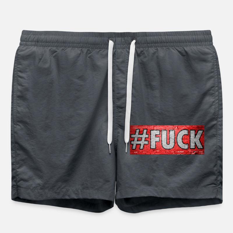 #Fuck graffiti - Swim Trunks - anthracite