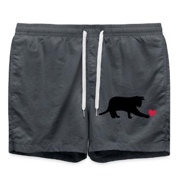 Chat - Short de bain - charbon - Devant - AI Model Male 185 light (185cm)
