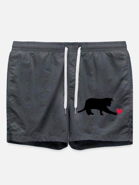 Chat - Short de bain - charbon