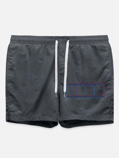 3d movie film reel video movie cinema look watch - Swim Trunks - anthracite