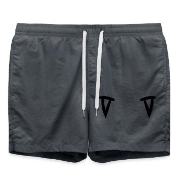 cool 2 vampire zaehne tranchant déguisement - Short de bain - charbon - Devant - AI Model Male 185 light (185cm)