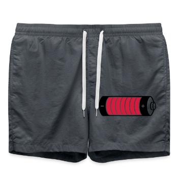 Charging bar battery clipart - Swim Trunks - anthracite - Front - AI Model Male 185 light (185cm)