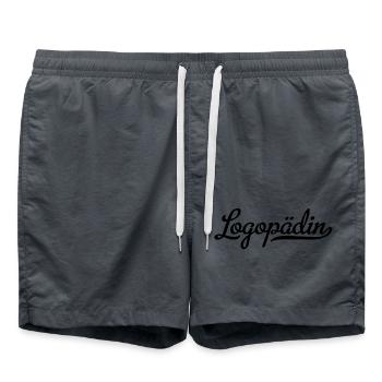 Speech therapist - Swim Trunks - anthracite - Front - AI Model Male 185 light (185cm)