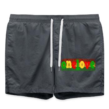 One Love - Short de bain - charbon - Devant - AI Model Male 185 light (185cm)