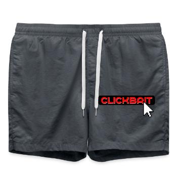 internet clickbat - Badeshorts - Anthrazit - Vorne - AI Model Male 185 light (185cm)