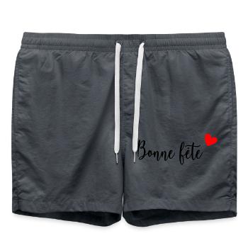 BONNE FÊTE. FÊTE DES MÈRES. FÊTE DES PÈRES - Short de bain - charbon - Devant - AI Model Male 185 light (185cm)