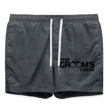 The Grooms Crew Cuffs Bachelor Party Cadeau - Short de bain - charbon - Devant - AI Model Male 185 light (185cm)