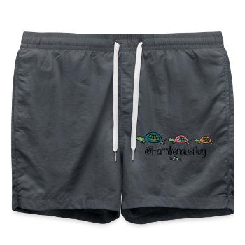Familienausflug - Badeshorts - Anthrazit - Vorne - AI Model Male 185 light (185cm)