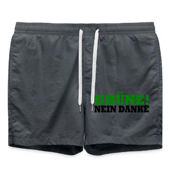 Grüne Nein Danke - Badeshorts - Anthrazit - Vorne - AI Model Male 185 light (185cm)