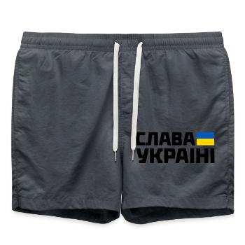 Slava ukraini - Badeshorts - Anthrazit - Vorne - AI Model Male 185 light (185cm)