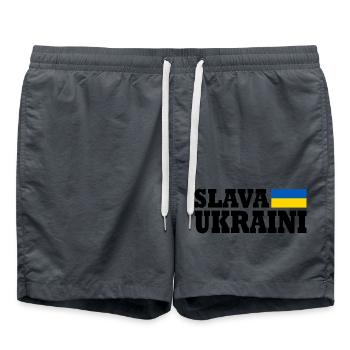 Slava ukraini - Badeshorts - Anthrazit - Vorne - AI Model Male 185 light (185cm)