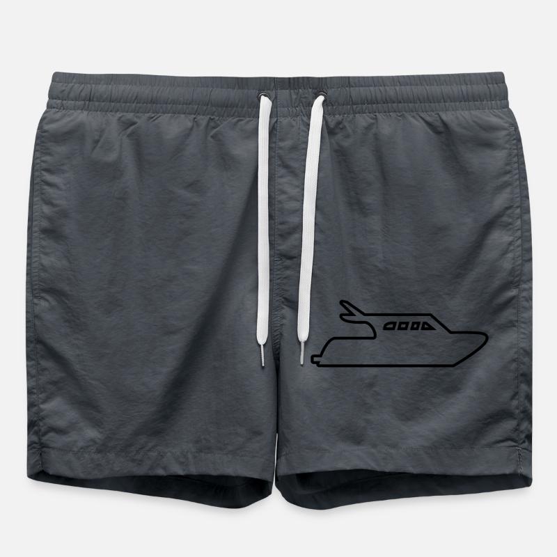 Motorboot - Badeshorts - Anthrazit
