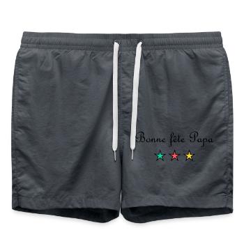 BONNE FÊTE PAPA. PAPA. FÊTE DES PÈRES. BONNE FÊTE - Short de bain - charbon - Devant - AI Model Male 185 light (185cm)