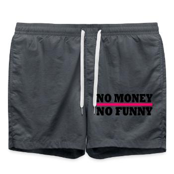 No money no funny - Short de bain - charbon - Devant - AI Model Male 185 light (185cm)