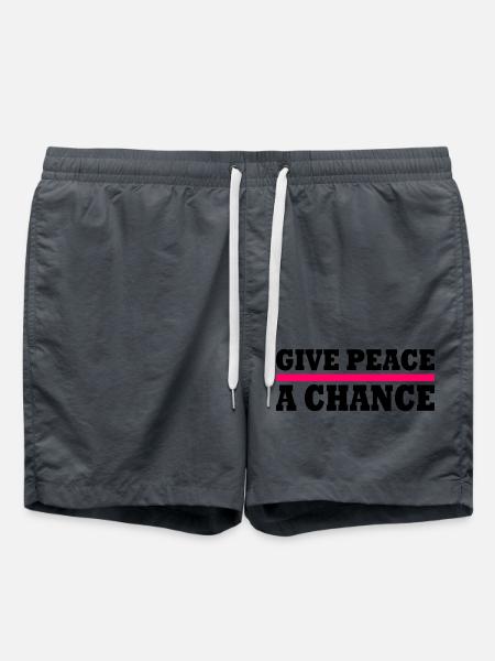Give peace a chance - Swim Trunks - anthracite