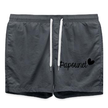 PAPOUNET. PAPA. FÊTE DES PÈRES. BONNE FÊTE PAPA - Short de bain - charbon - Devant - AI Model Male 185 light (185cm)