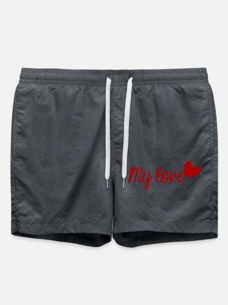 LIEBE. ICH LIEBE DICH. VALENTINSTAG. JUNGGESELLINNENABSCHIED. ICH LIEBE DICH. - Badeshorts - Anthrazit