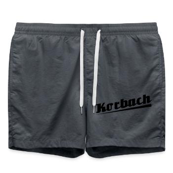Korbach - Textdesign mit Stadtnamen - Badeshorts - Anthrazit - Vorne - AI Model Male 185 light (185cm)