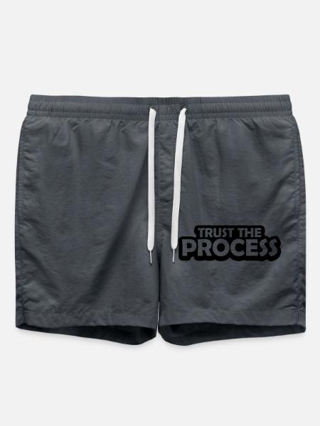 trust the process Quote - Swim Trunks - anthracite