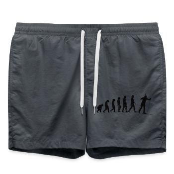 Skifahrer Skilanglauf Wintersport Ski Skifahren - Badeshorts - Anthrazit - Vorne - AI Model Male 185 light (185cm)