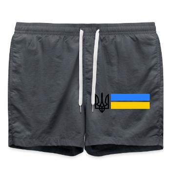 Ukraine - Swim Trunks - anthracite - Front - AI Model Male 185 light (185cm)