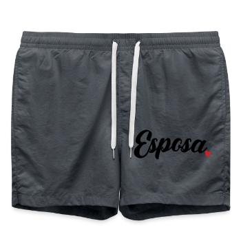 Esposa Cute Wife To Be Bride Couple Wedding Gift - Swim Trunks - anthracite - Front - AI Model Male 185 light (185cm)