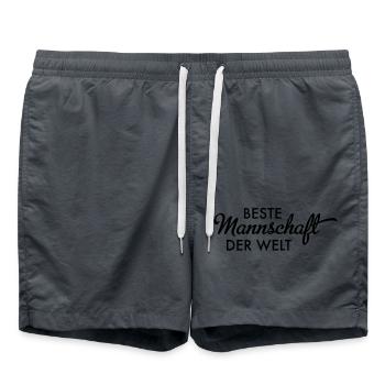 Beste Mannschaft der Welt - Badeshorts - Anthrazit - Vorne - AI Model Male 185 light (185cm)