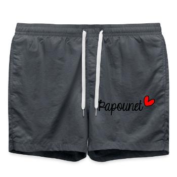 PAPOUNET. FÊTE DES PÈRES. BONNE FÊTE PAPA. PAPA - Short de bain - charbon - Devant - AI Model Male 185 light (185cm)