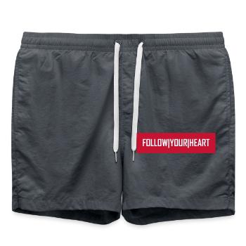 Follow Your Heart - Badeshorts - Anthrazit - Vorne - AI Model Male 185 light (185cm)