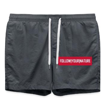 Follow Your Nature - Badeshorts - Anthrazit - Vorne - AI Model Male 185 light (185cm)