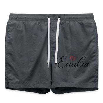 emilia name herz - Badeshorts - Anthrazit - Vorne - AI Model Male 185 light (185cm)