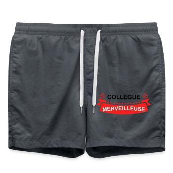 Wonderful colleague - Swim Trunks - anthracite - Front - AI Model Male 185 light (185cm)
