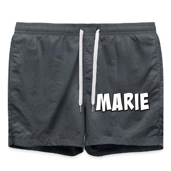 Marie Prénom Cadeau - Short de bain - charbon - Devant - AI Model Male 185 light (185cm)