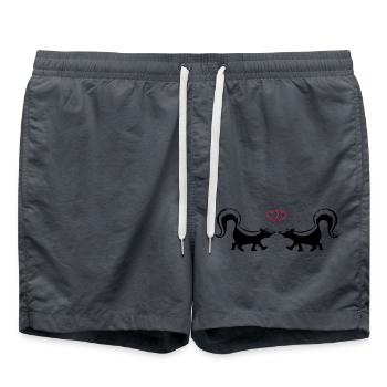 stinktier love - Badeshorts - Anthrazit - Vorne - AI Model Male 185 light (185cm)