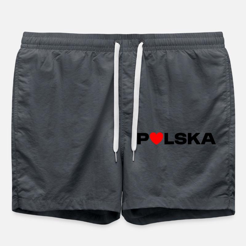 LOVE POLSKA Geschenk - Badeshorts - Anthrazit